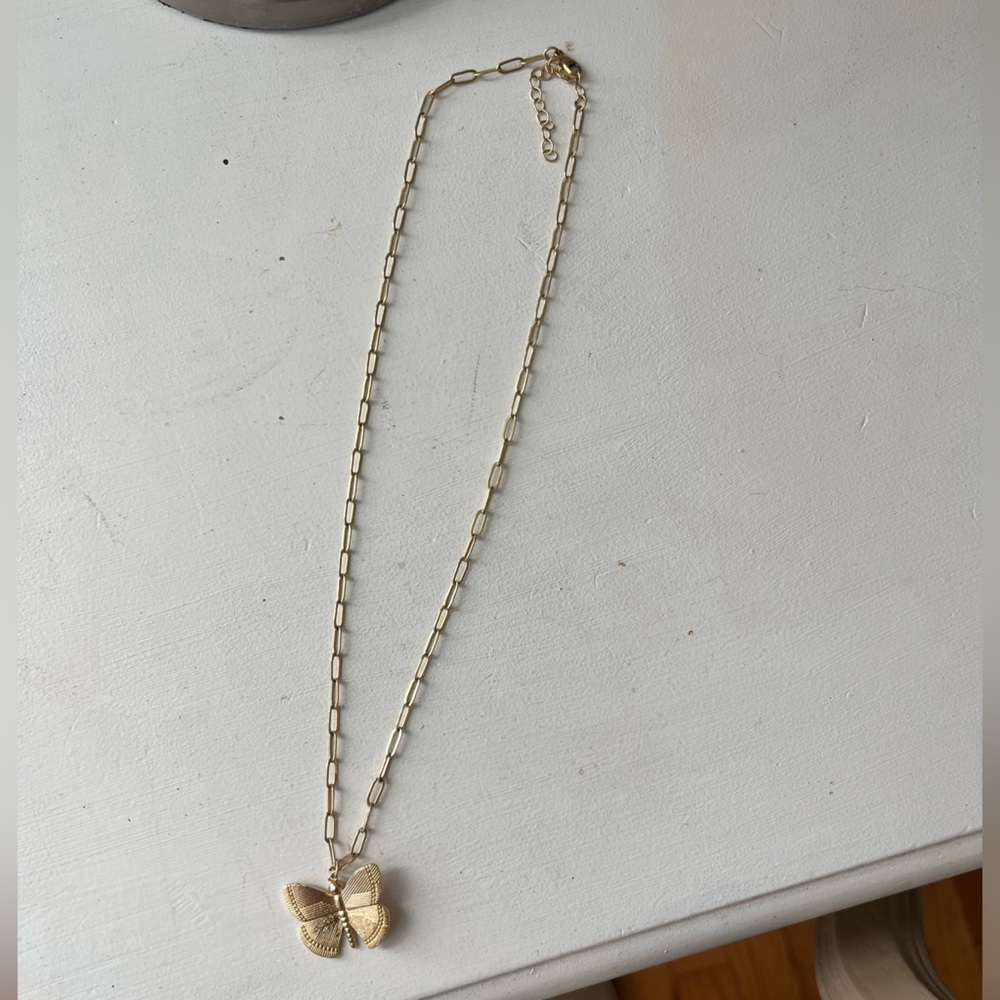 Gold ALV Jewels Butterfly Necklace